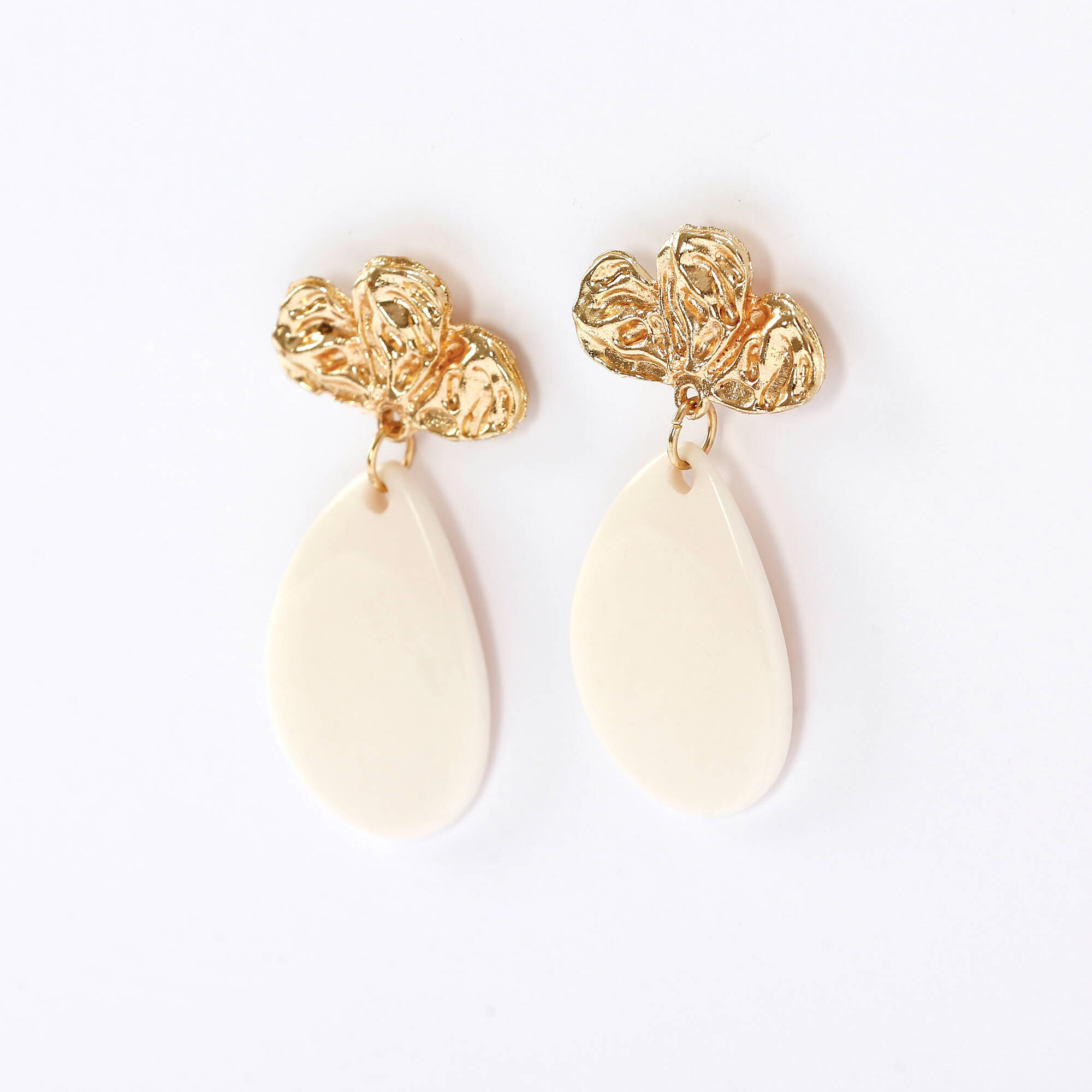 Boucles d'oreilles "trèfle" et pétale