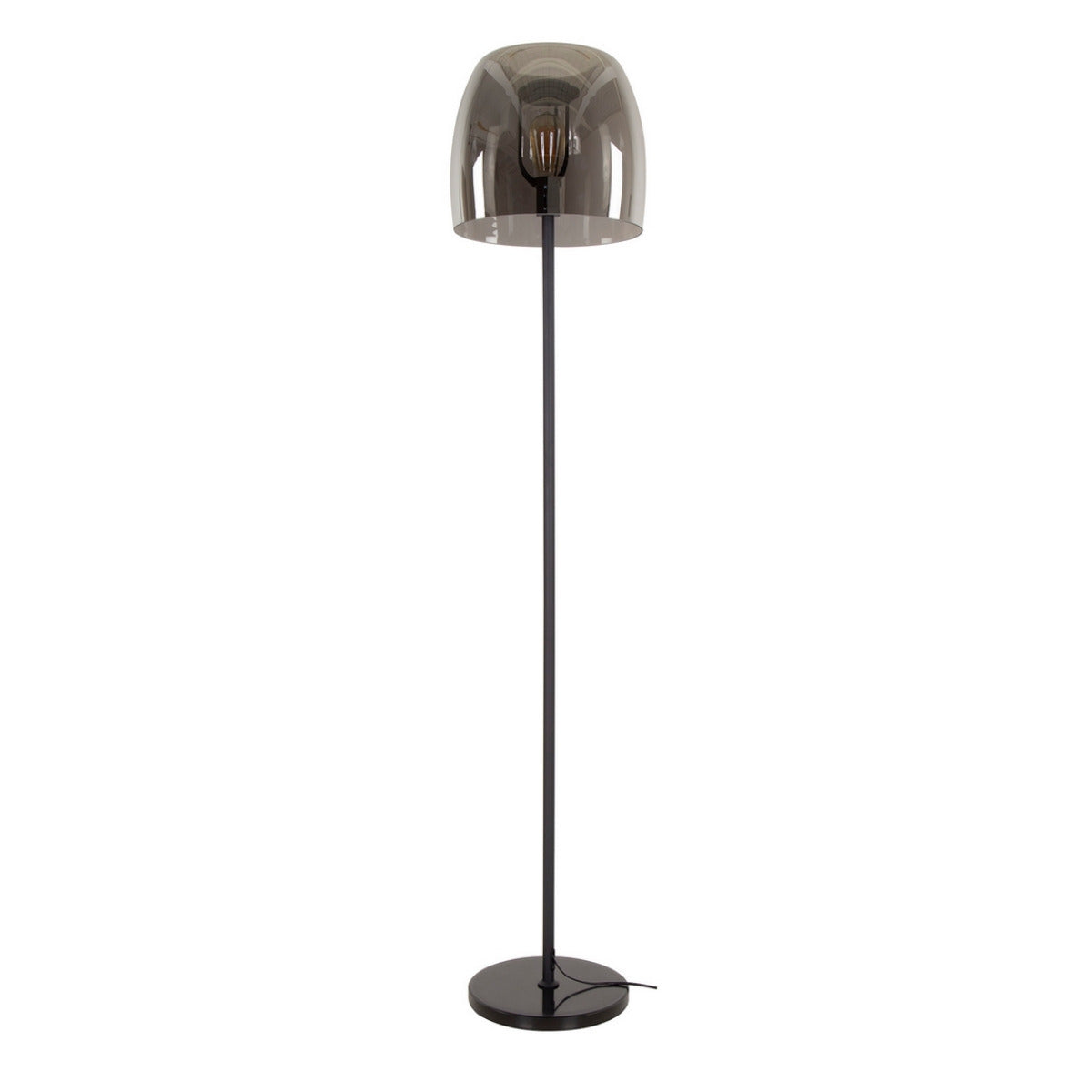 Fraaai - Ariana vloerlamp 1L drift glas - smoke grijs