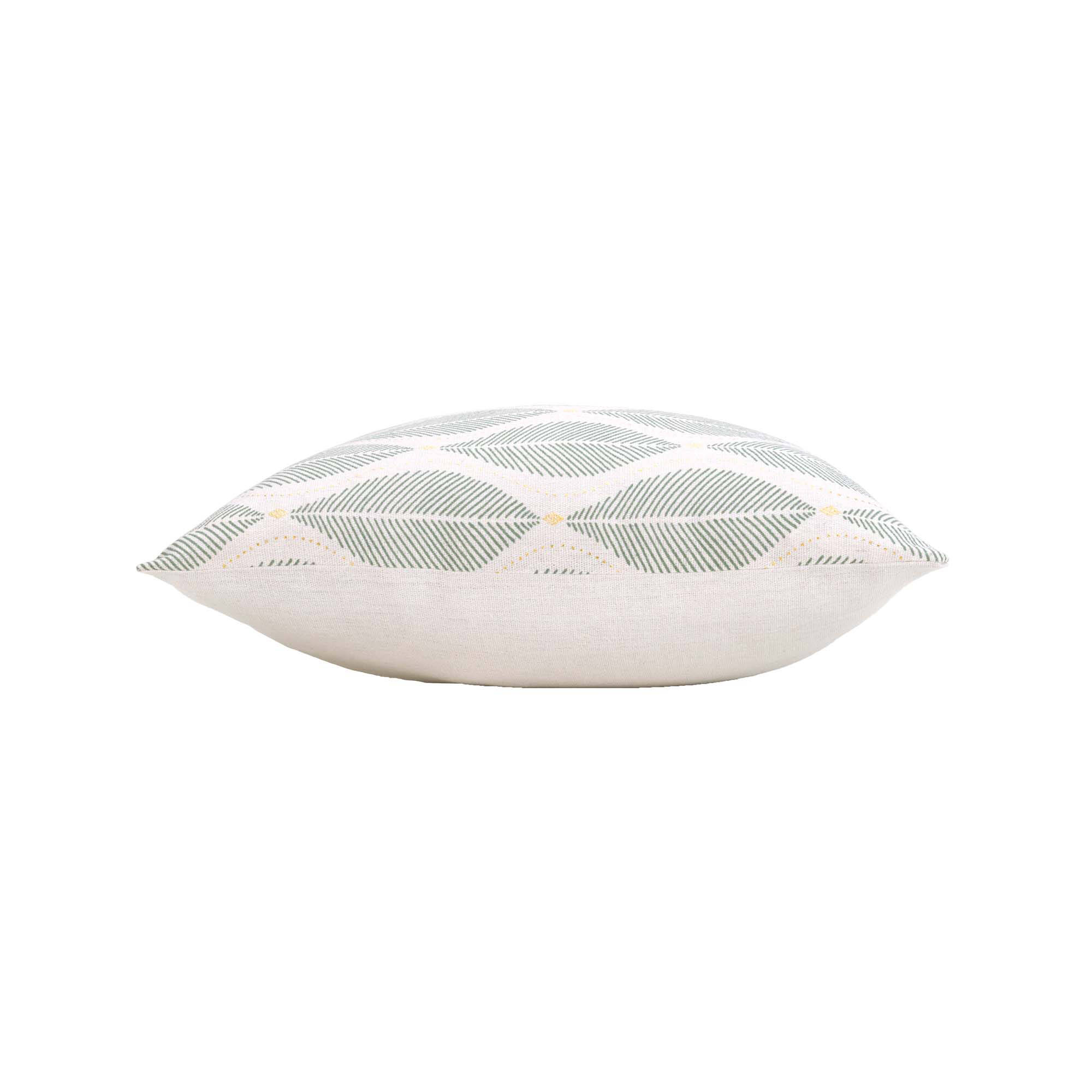 Coussin imprimé feuilles détails dorés