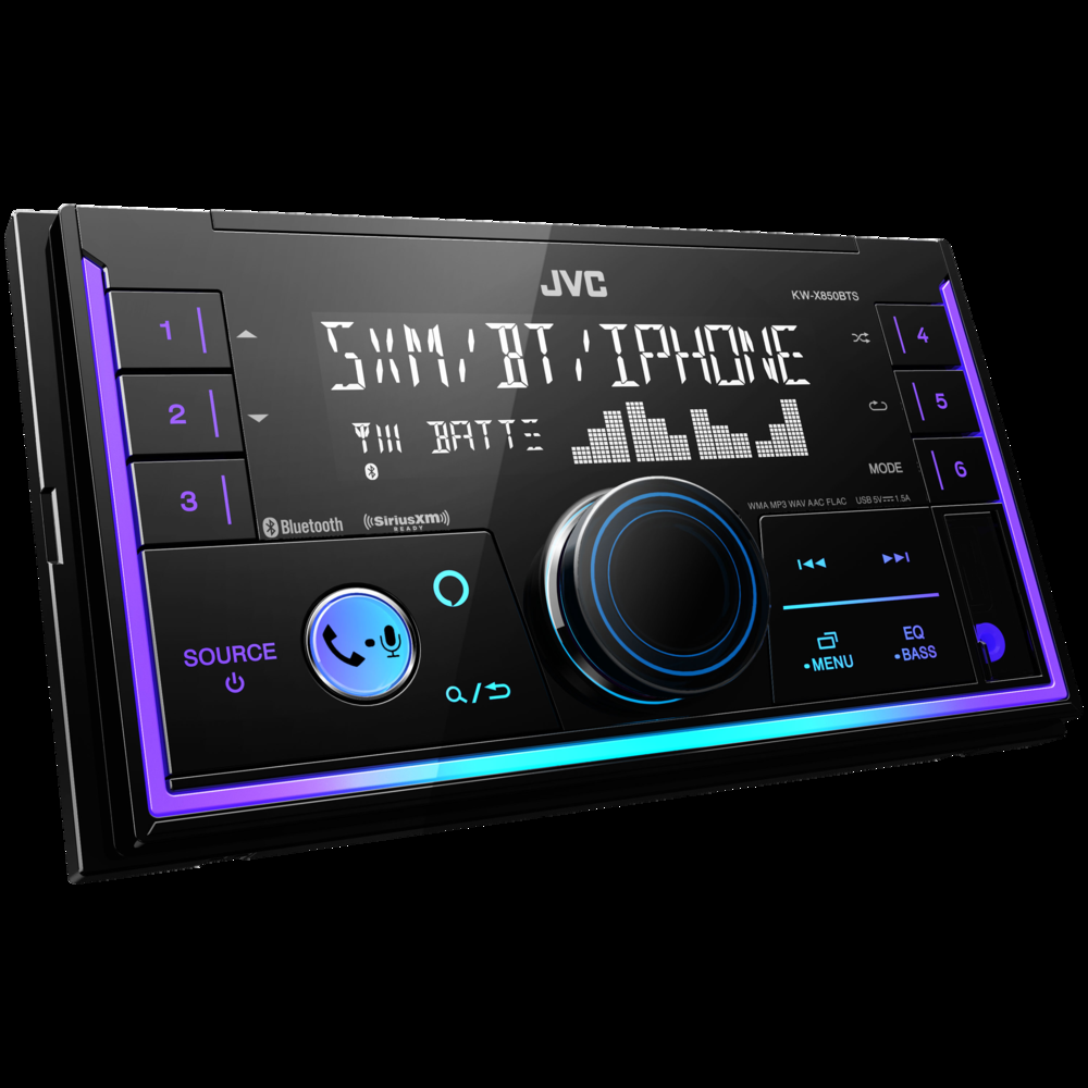 JVC KW-X850BTS Double DIN Digital Media Receiver with Bluetooth & Alexa Built-In