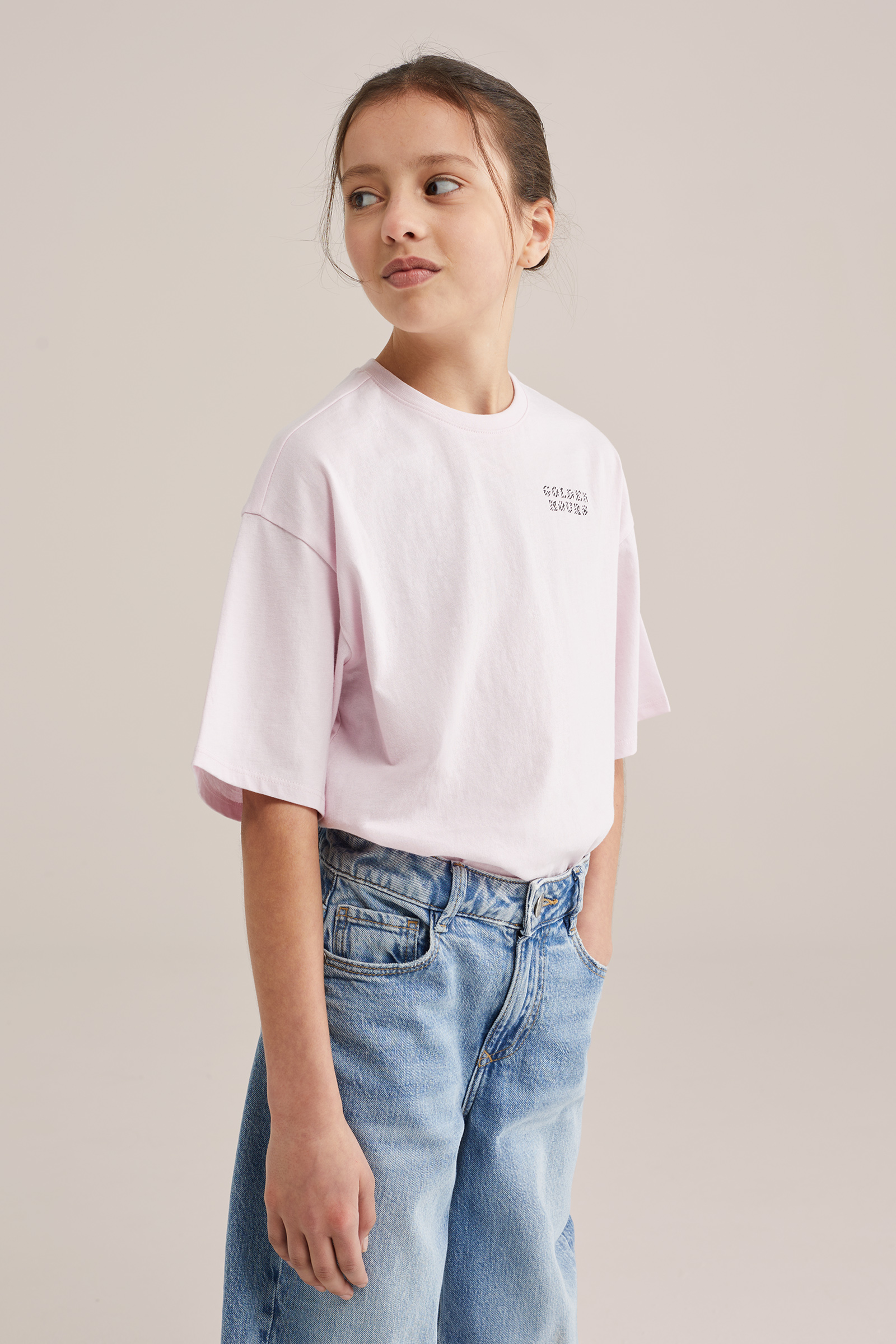 Meisjes oversized T-shirt met embroidery