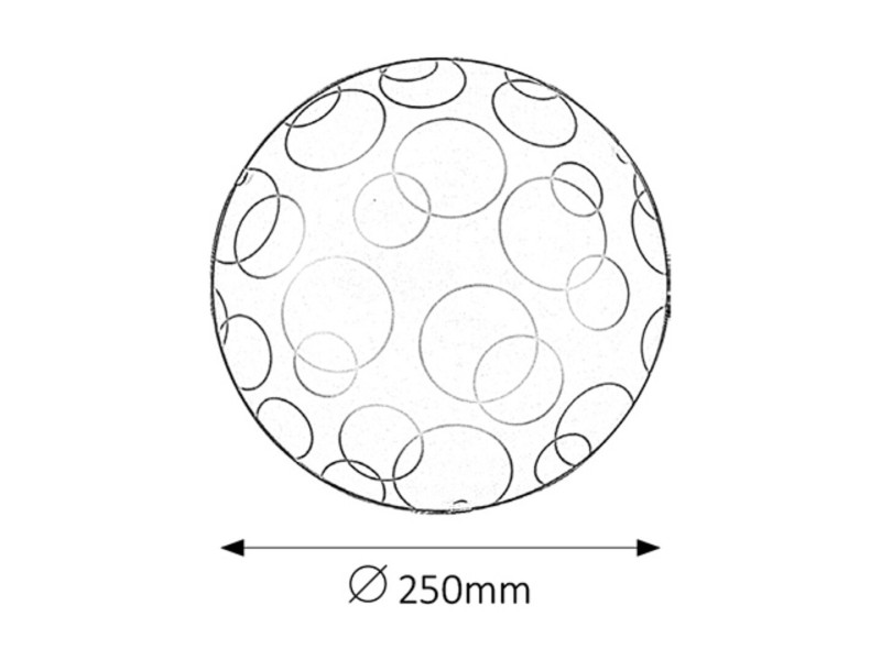Plafonbiało-przezroczysty okrągły 25cm Ada 1xE27x60W IP20 Rabalux