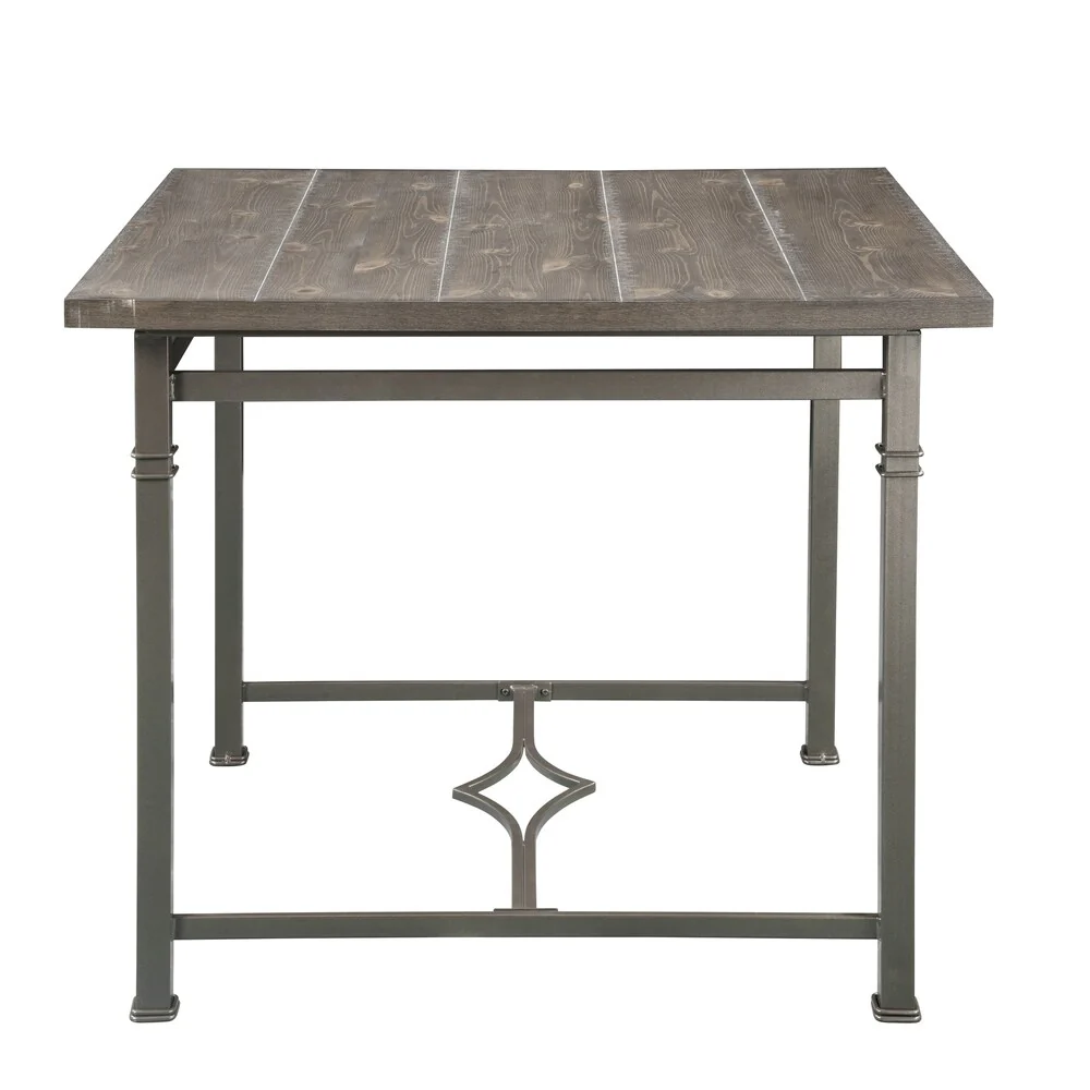ACME LynLee Counter Height Table in Weathered Dark Oak and Dark Bronze