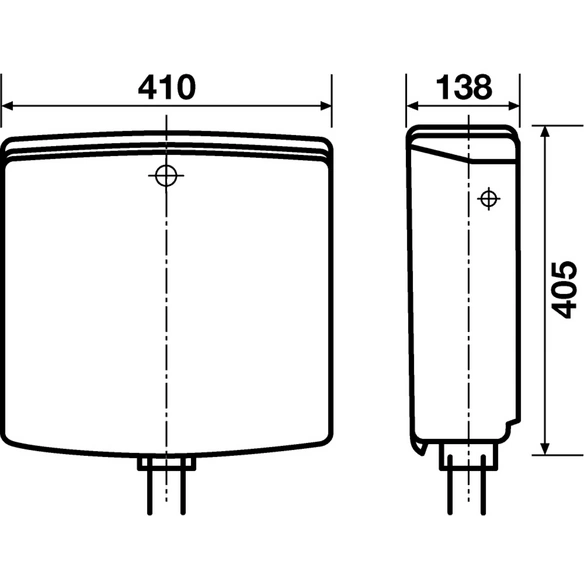Spülkasten, BxHxT: 410 x 405 x 138 mm, weiß