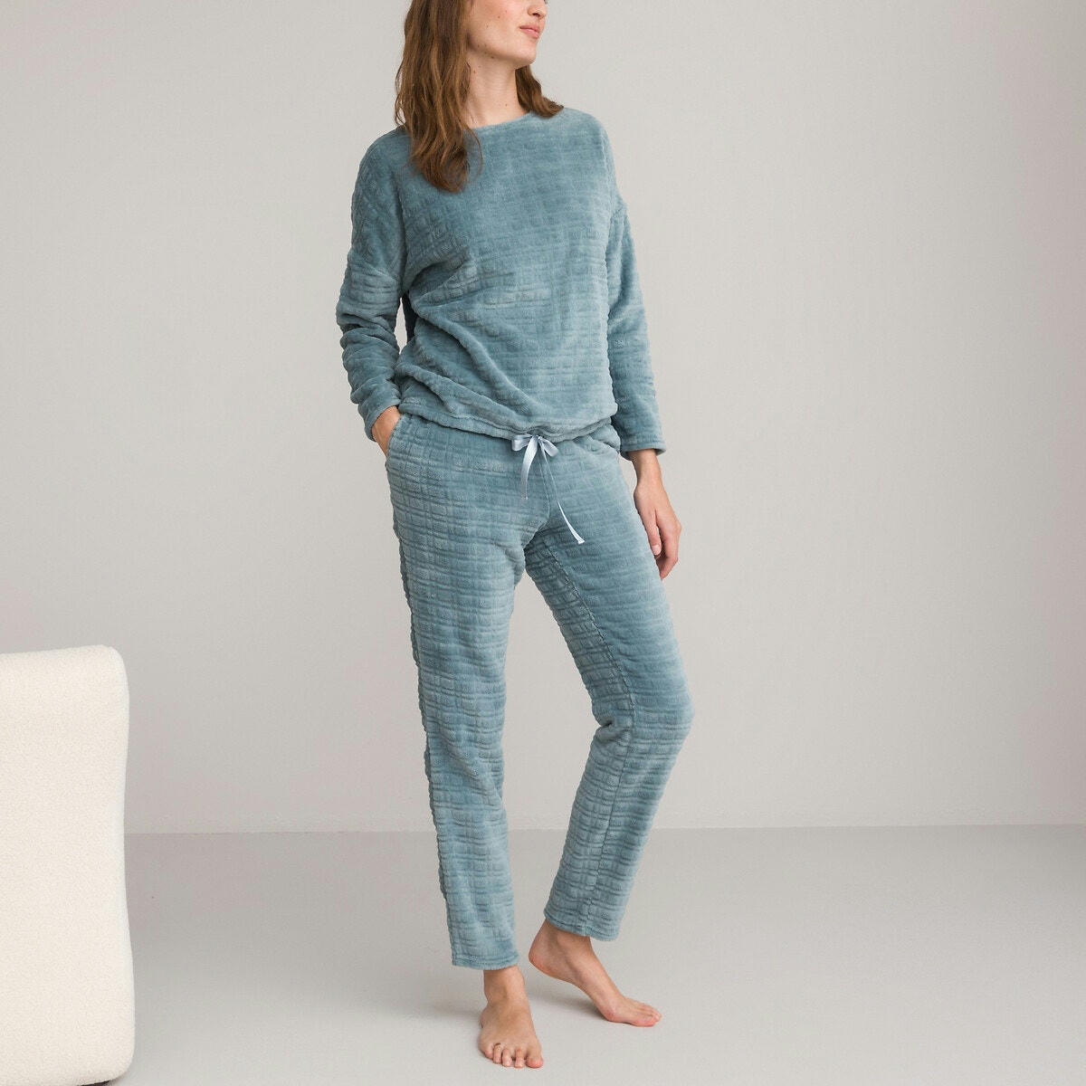 Pyjama manches longues, en maille polaire