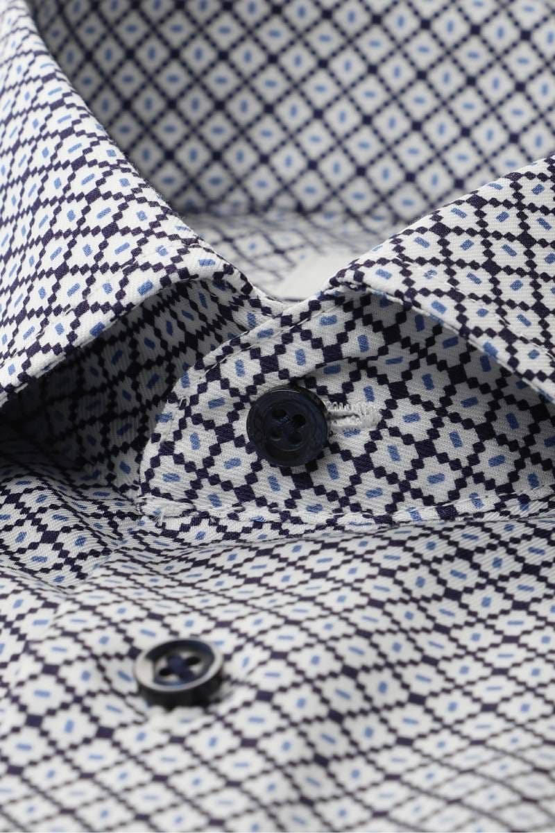 ETERNA Modern Fit Hemd mittelblau, Bedruckt