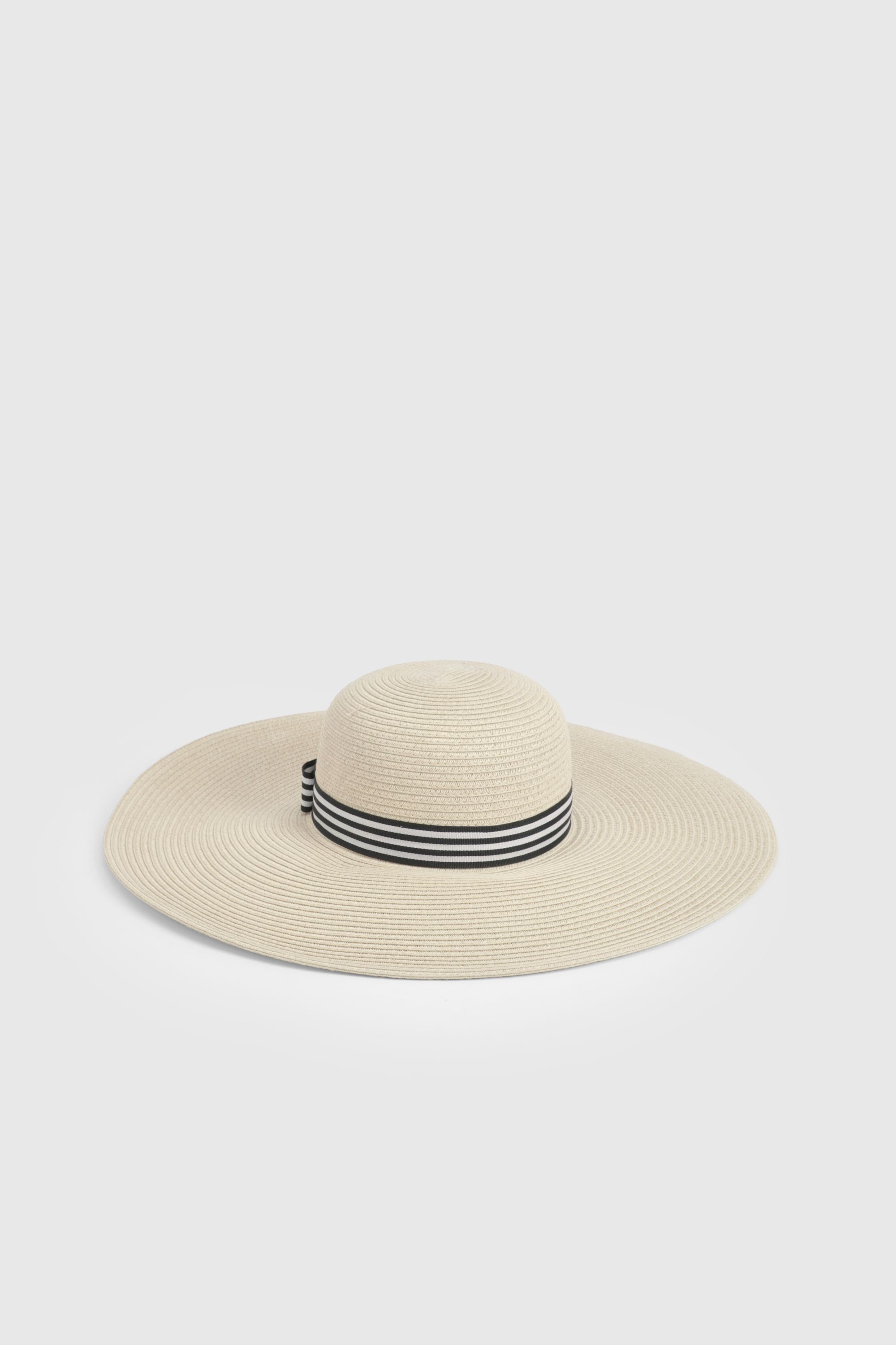 KarenMillen Natural Floppy Beach Hat