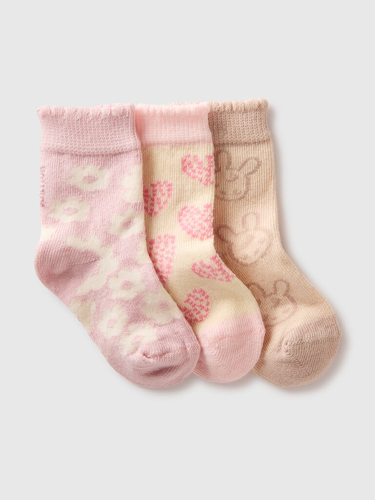 Three pairs of patterned socks
