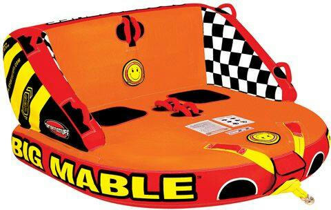 Airhead Big Mable Air-Pump Inflatable Water Boating 2-Rider Towable Tube, Orange