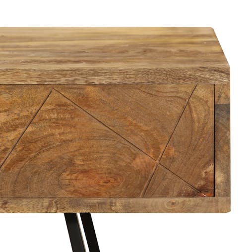 NNEVL Writing Desk with Drawers Solid Mango Wood 110x50x76 cm
