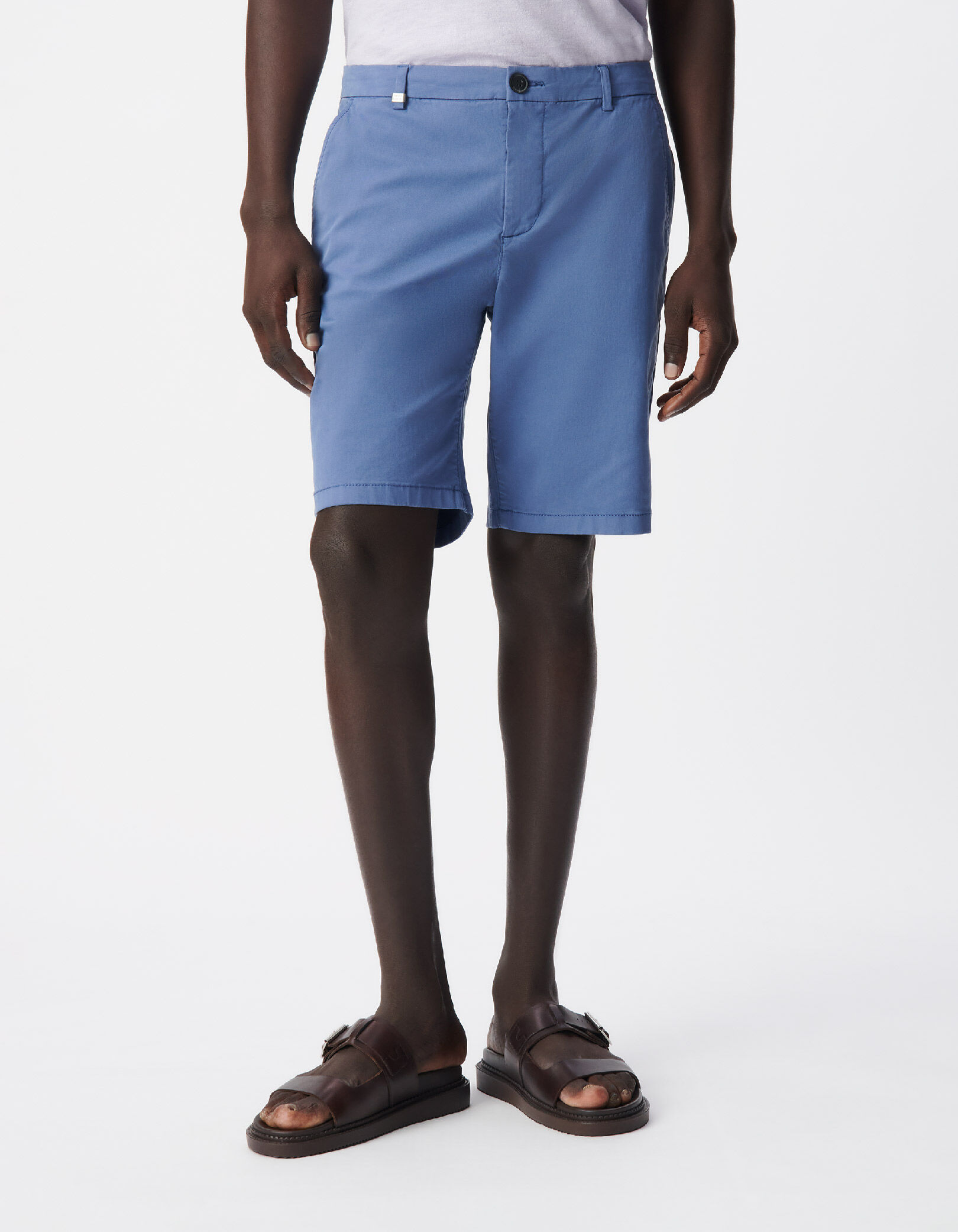 Bermuda chino bleu Homme