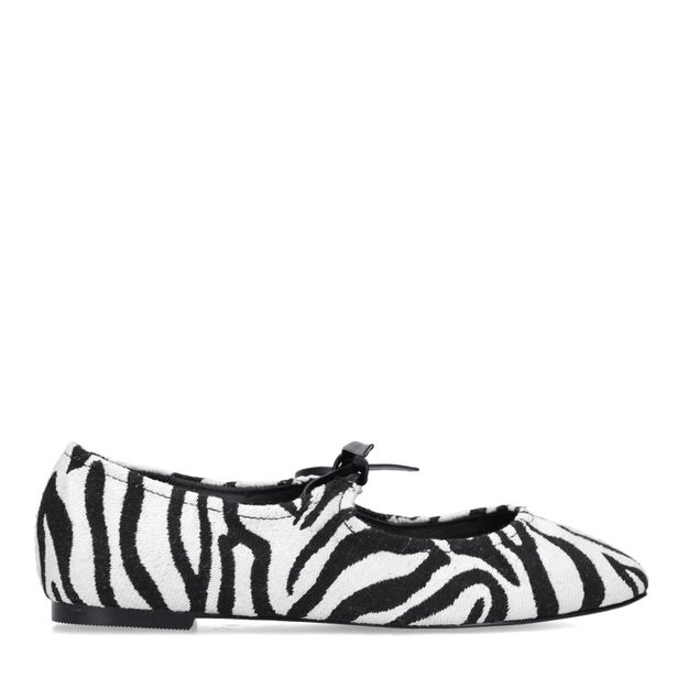 Zwarte zebra ballerina's