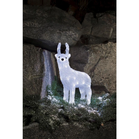 Weihnachtsfigur, Rentier, Höhe: 38 cm, netz, weiß