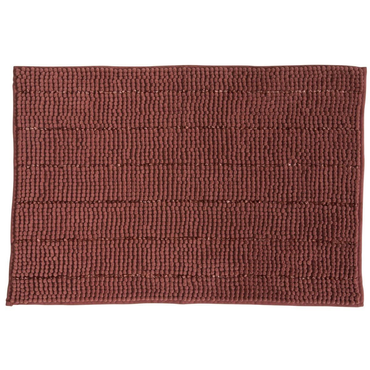 STRIPY - Tapis de bain en polyester uni rose 50x70cm