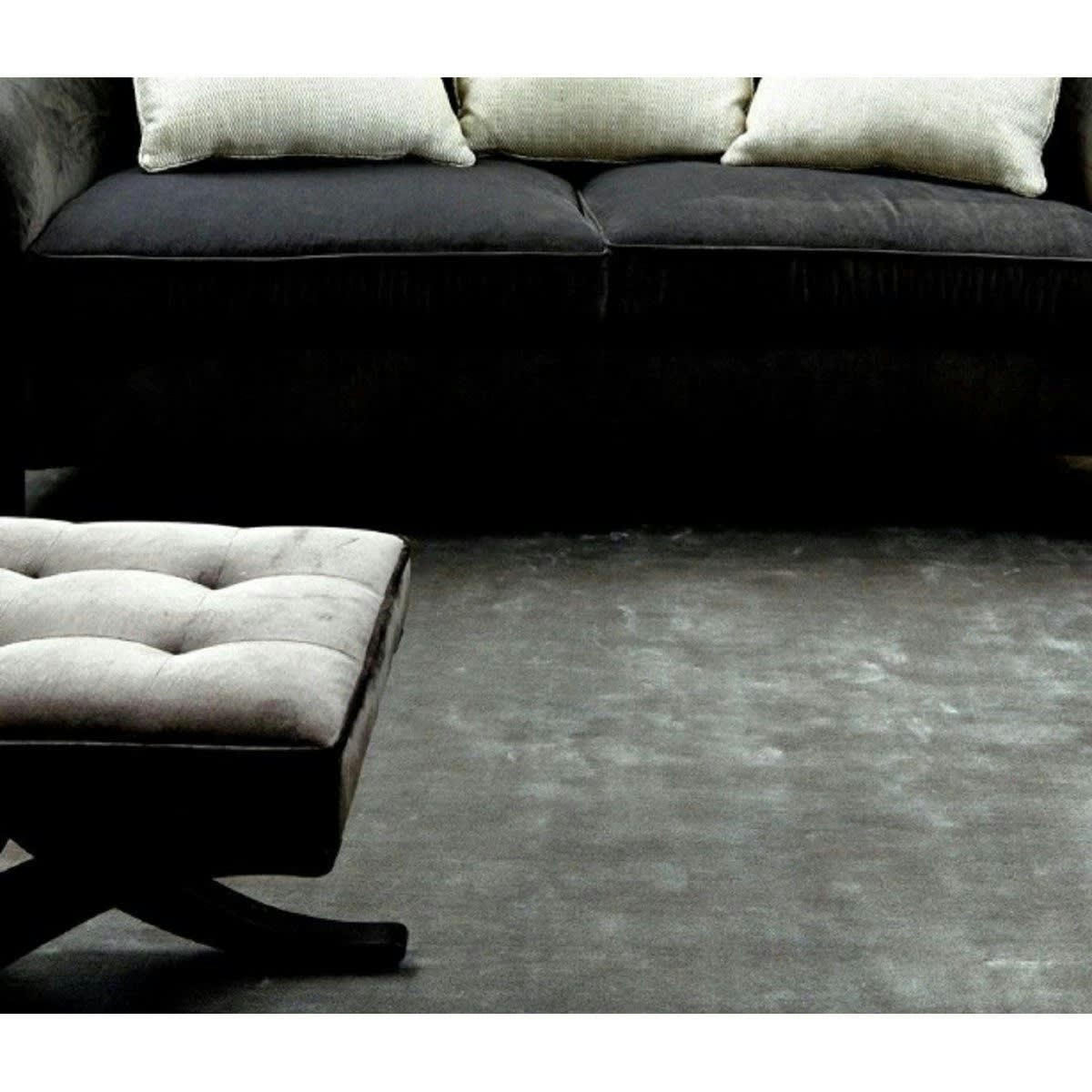 TITANE - Tapis luxe designer en Viscose Gris anthracite 175x250 cm