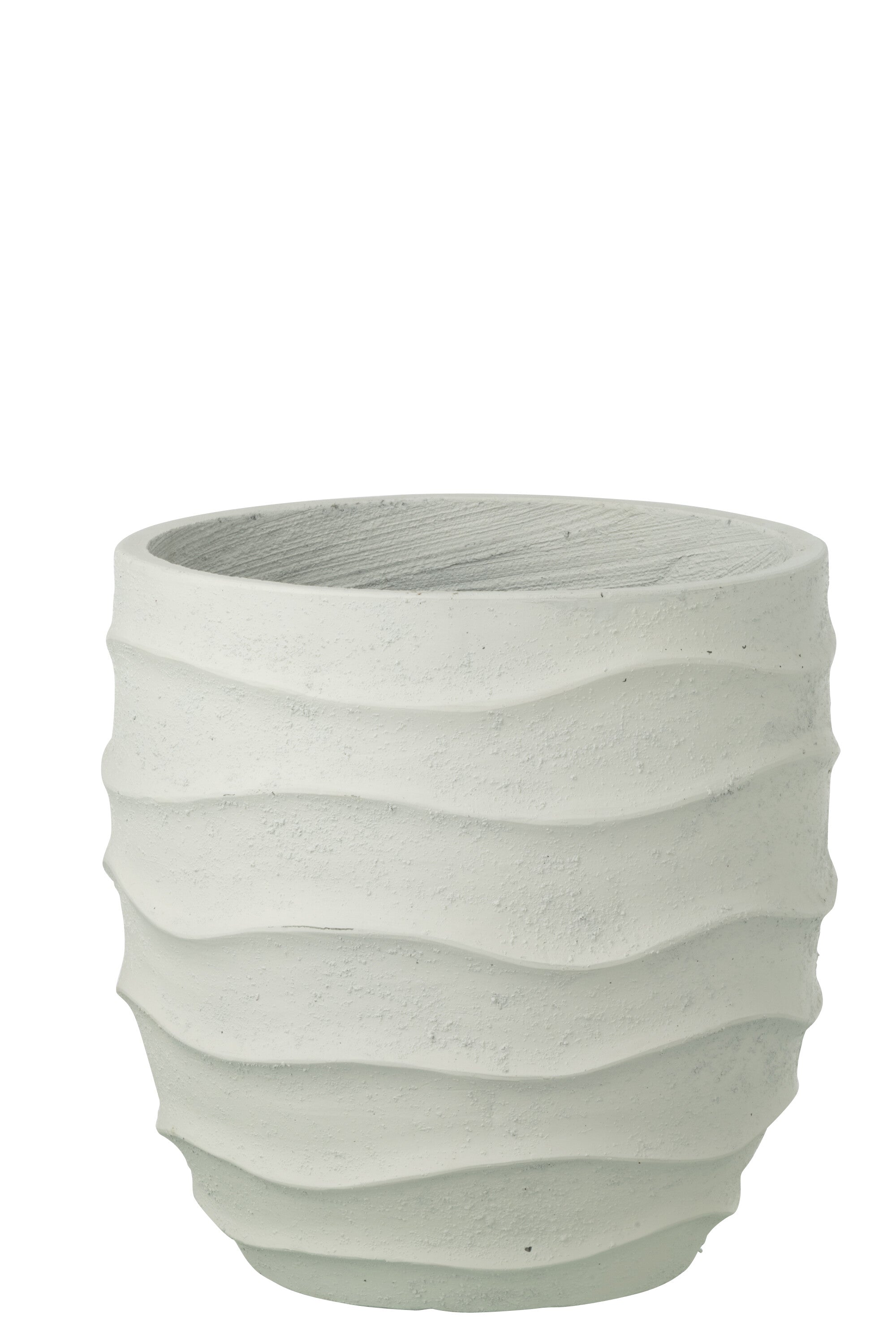 J-Line bloempot Golf   Buiten zand - steen - wit - medium