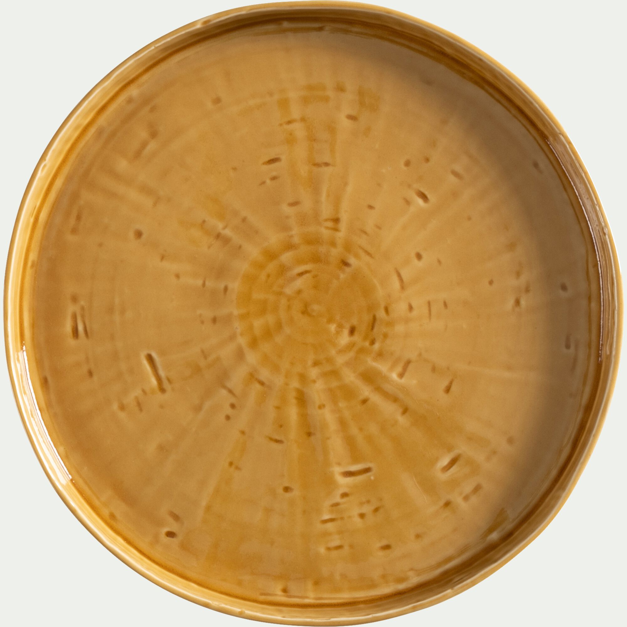 AMARELLO - Assiette plate en grès D27,5cm - jaune argan