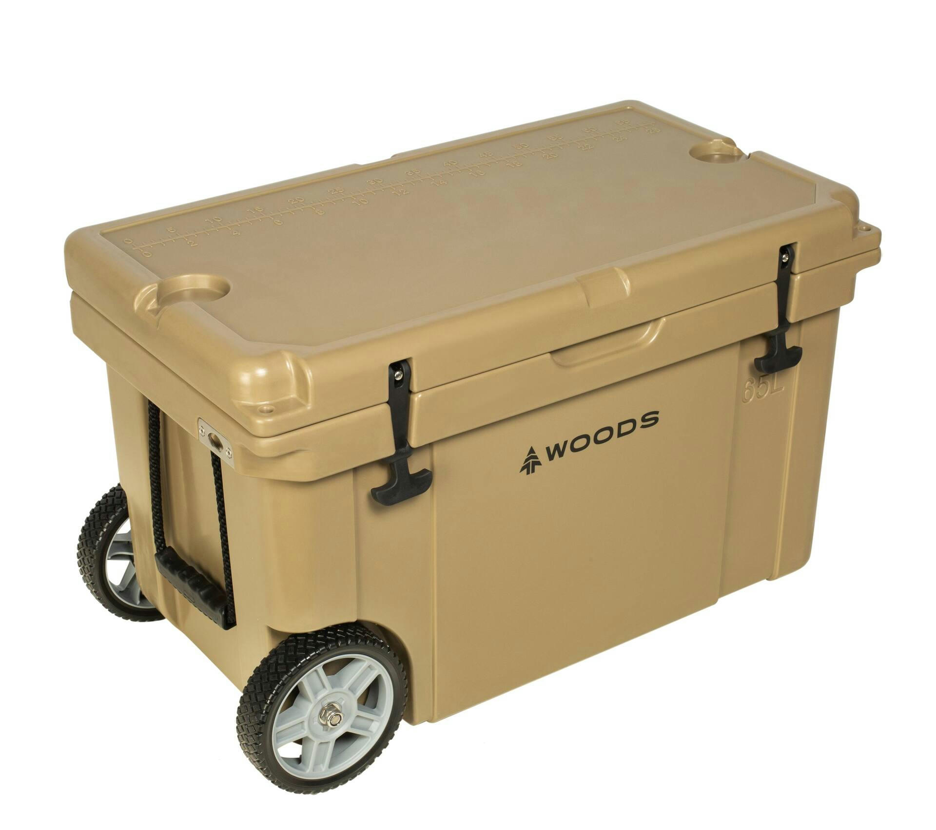 Woods ARCTIC WHEELED Roto-Moulded Cooler with Handle, 65-L, Tan
