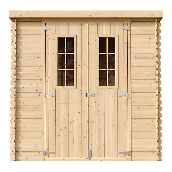 Abri de jardin en bois AVEC SOL TRAITé l204xL142xH200cm/2.22m2 - M311C M311G - Timbela