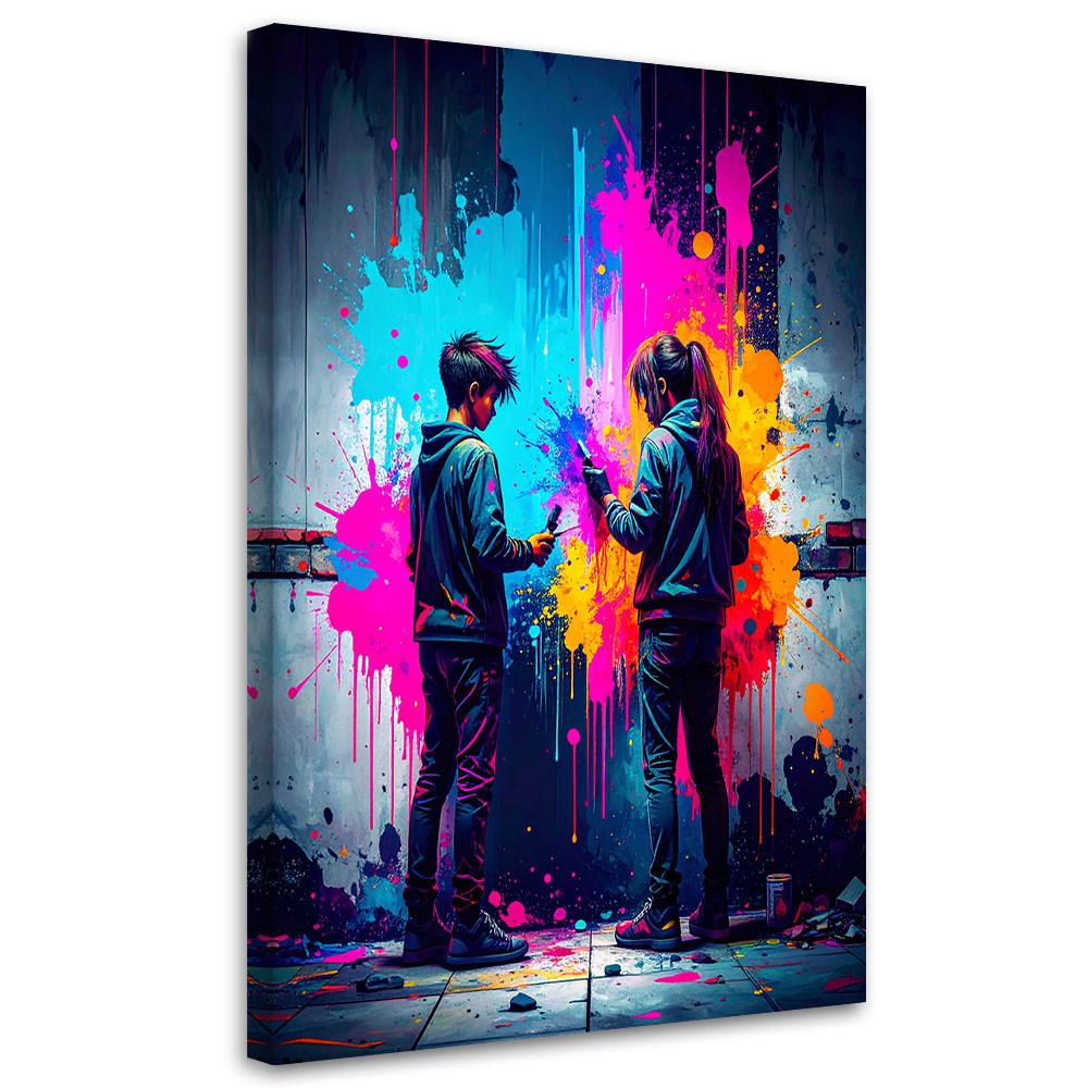 Obraz młodzieżowy styl, Banksy Graffiti Street Art Abstrakcja 20x30