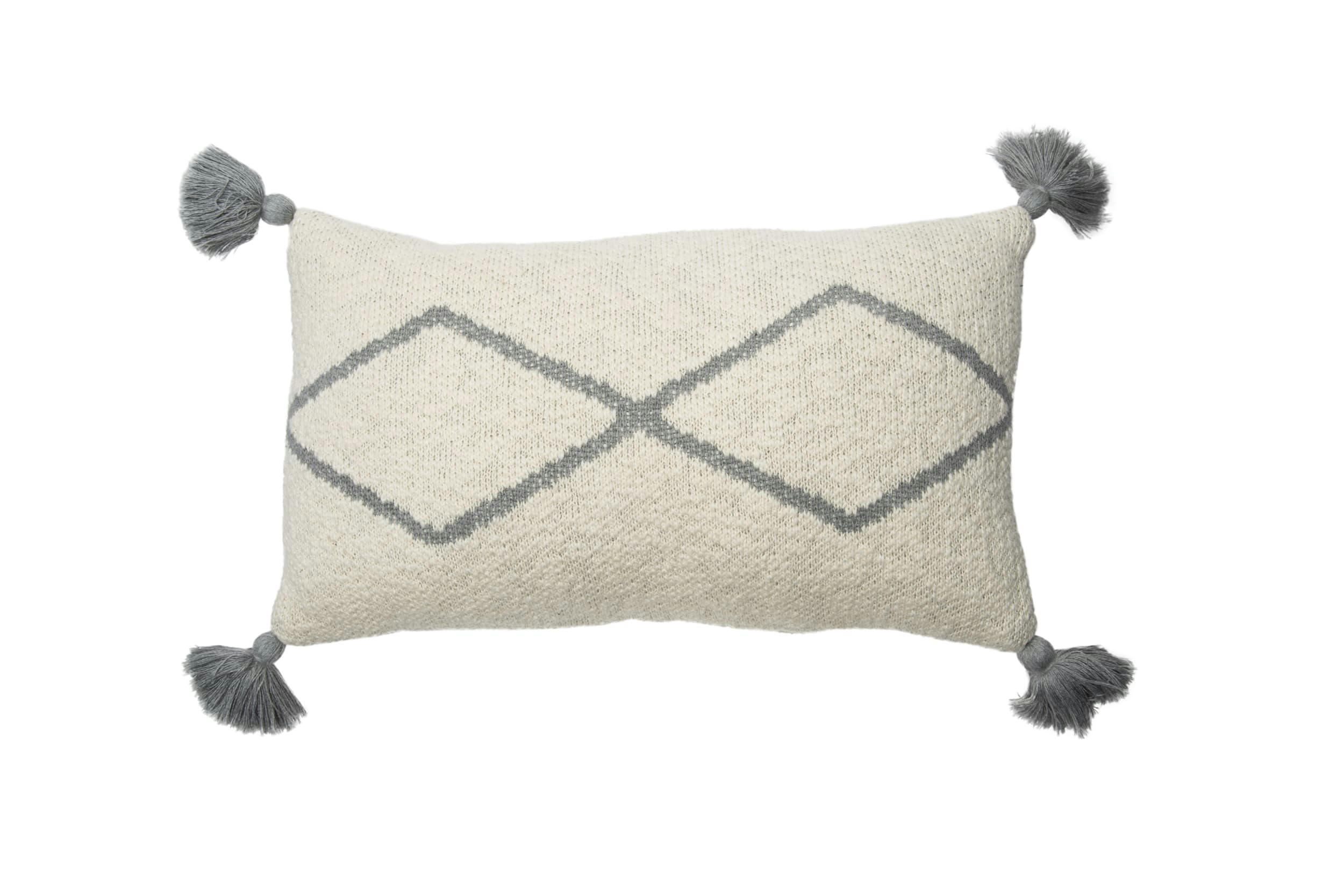 OASIS - Coussin en coton gris 25x40