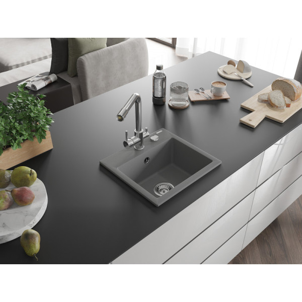 Zlewozmywak Granitowy Milo Mexen Szary 44,2x41,5