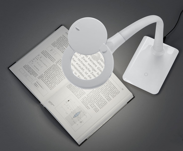 Lampka biurkowa LUPO biała LED 5W Ciepła biel wys:35cm Trio