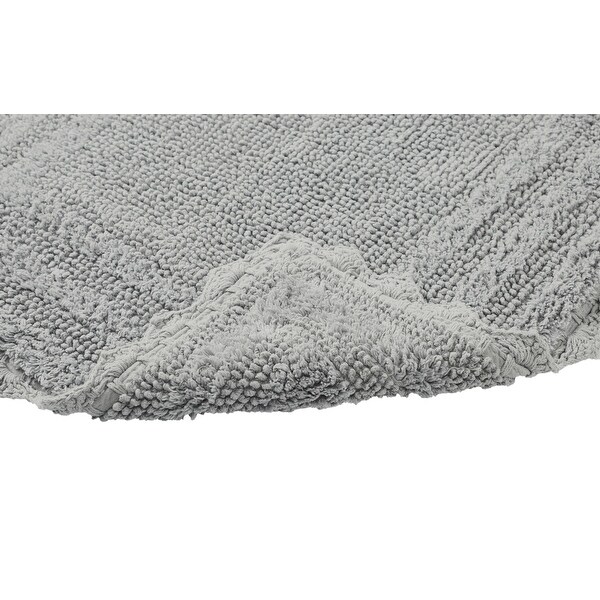 Better Trends Lilly Crochet 100% Cotton Reversible Tufted 4 Piece Bath Rug Set