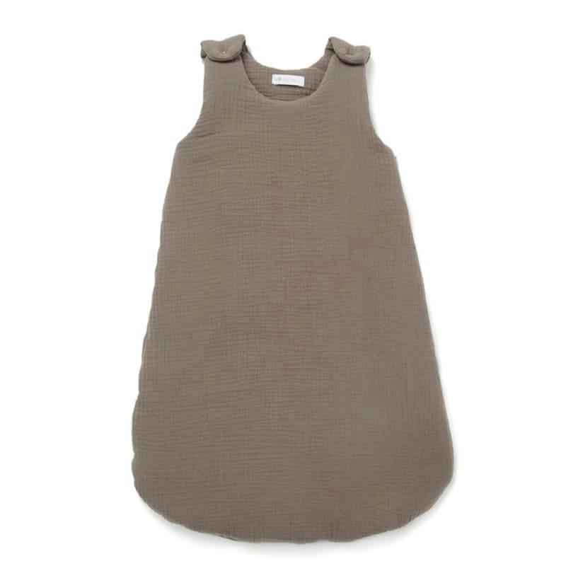- Gigoteuse bébé en gaze de coton taupe (0-6 mois)