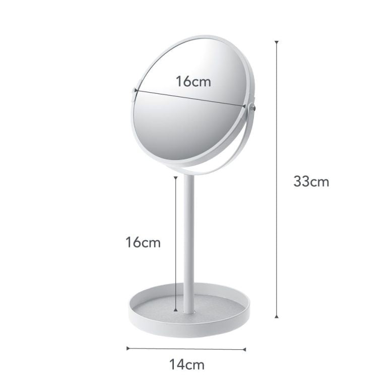 Yamazaki Make Up Spiegel en Accessoire houder - Tower - Wit