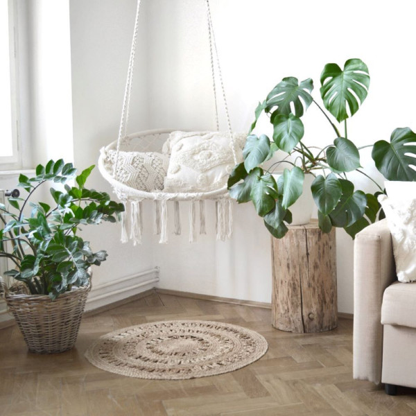 Fotel Wiszący Boho Brasil Hoop Bocianie Gniazdo Xxl