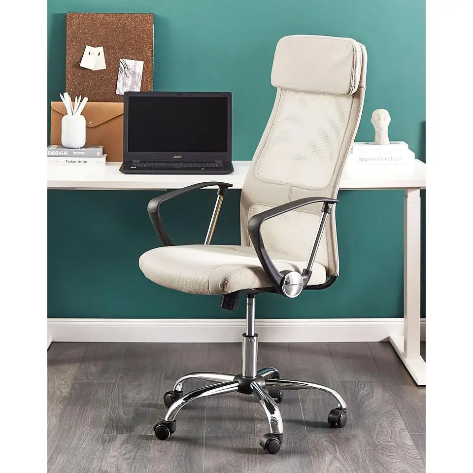 PIONEER - Bureaustoel - Beige - Polyester