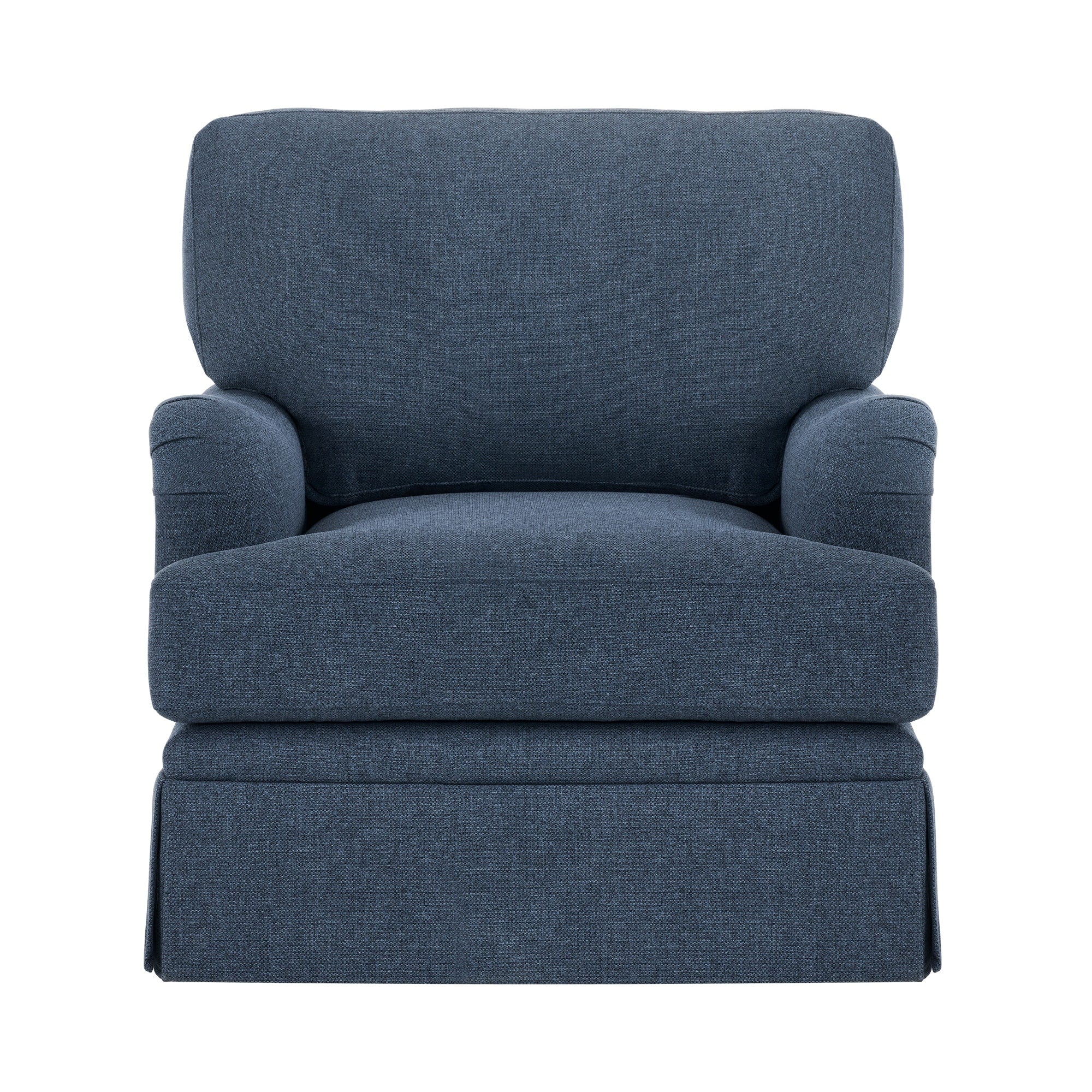 LUE BONA Deep Seat Single Sofa Fabric Swivel Armchair, Single-Seater Living Room Accent Chair