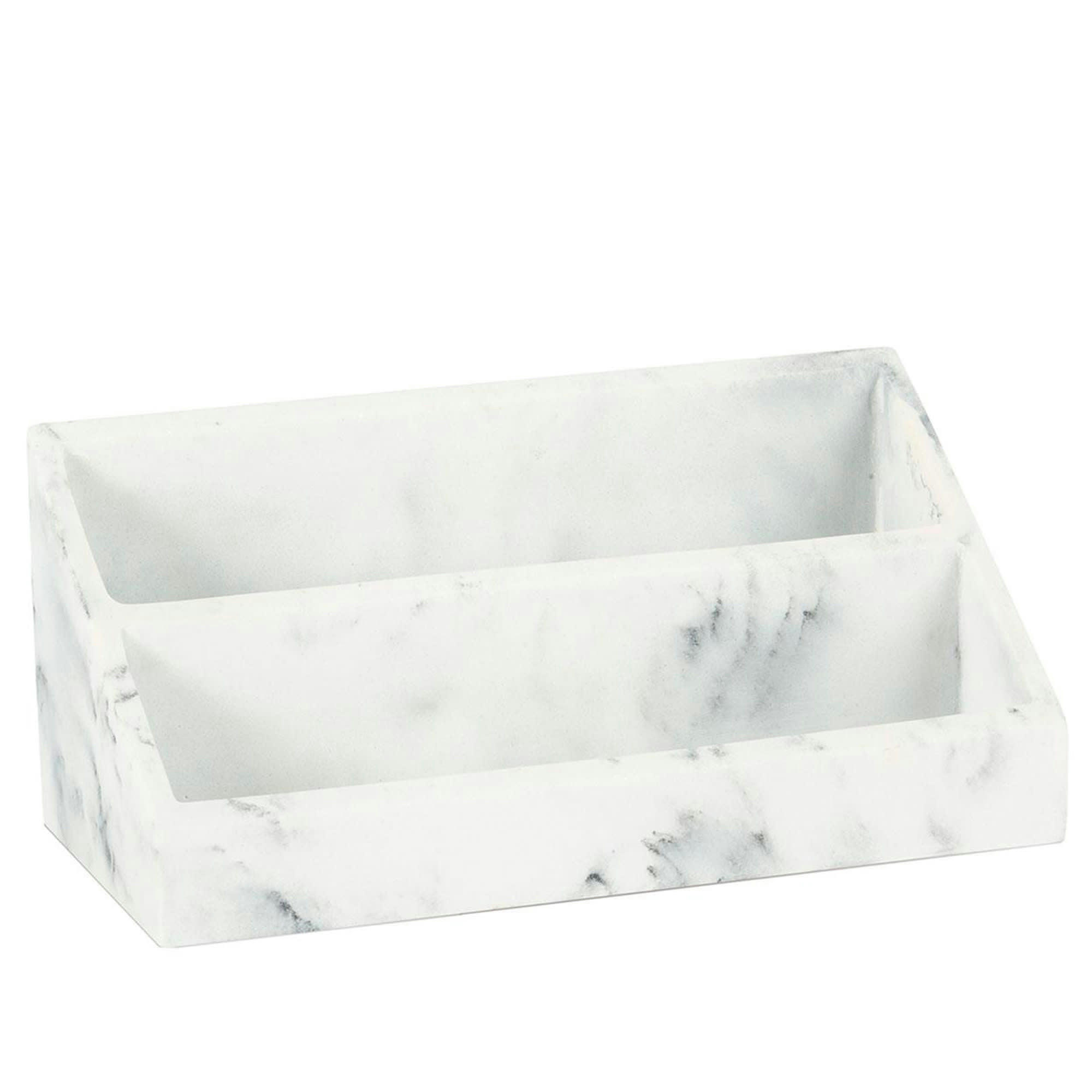 - Organisateur salle de Bain résine blanche effet marbre