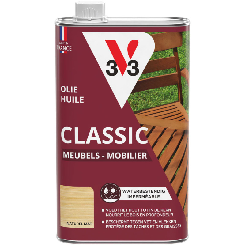 Huile Mobilier de jardin incolore mate 1 L V33