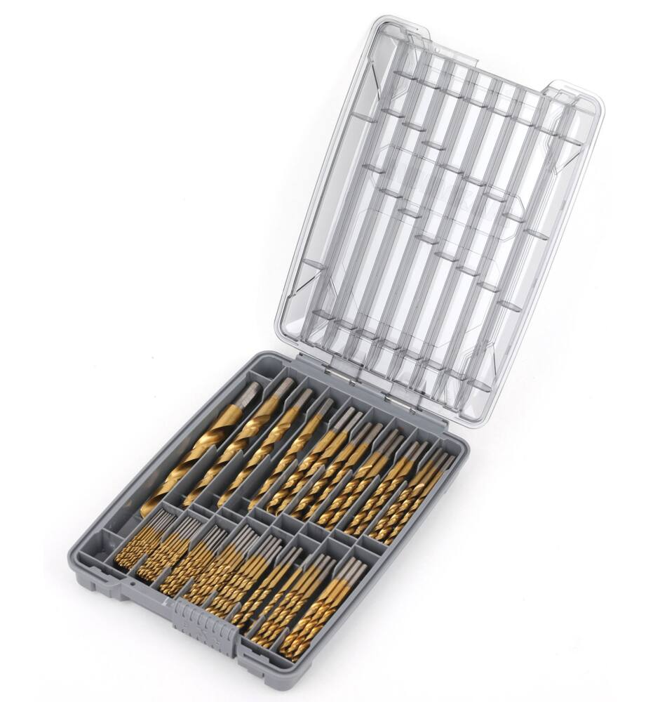 MAXIMUM Precision Point  7-Edge Titanium Drill Bit Set for Wood, Metal, Plastic, 84-pc