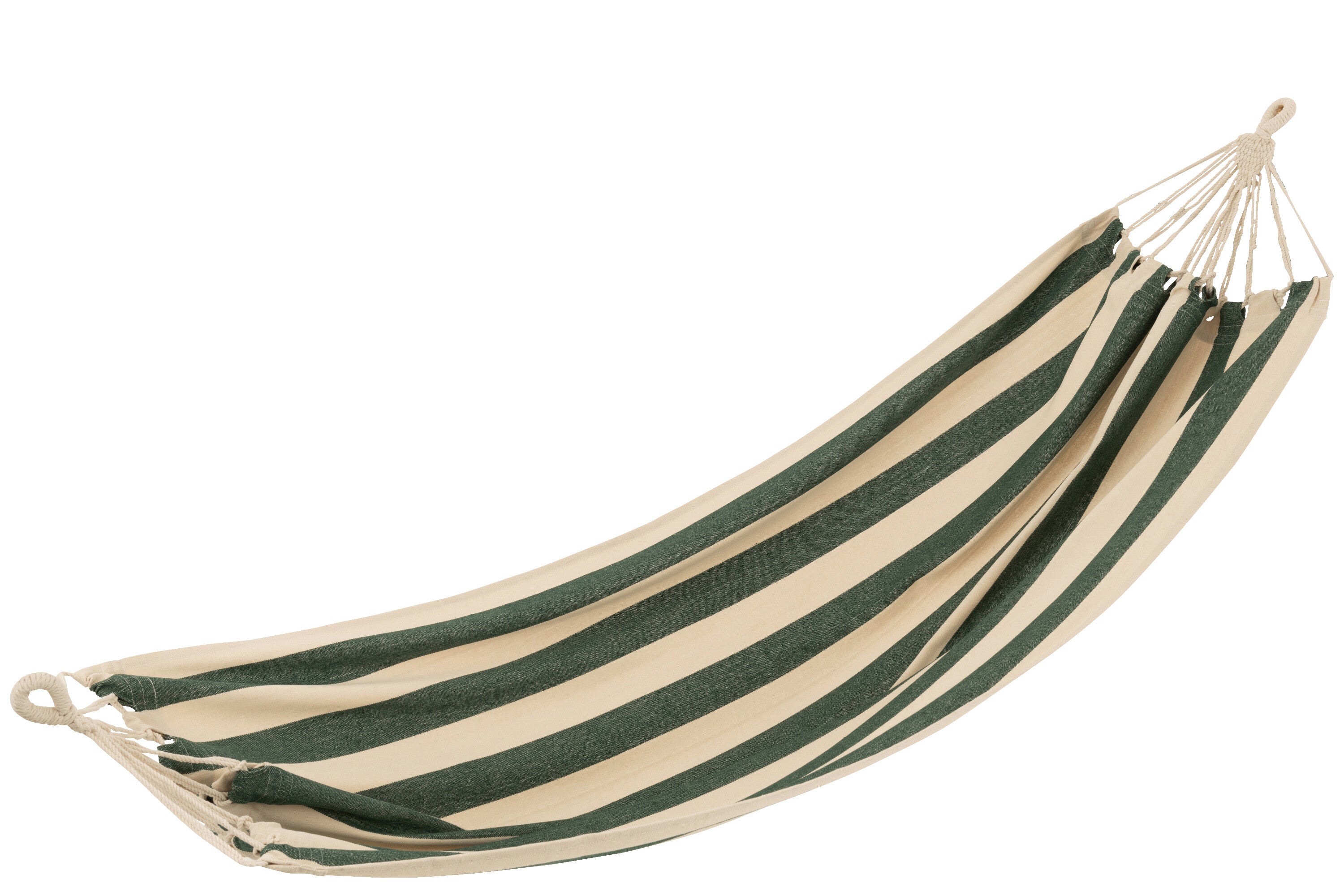 J-Line hangmat Brede Strepen - katoen polyester - donkergroe