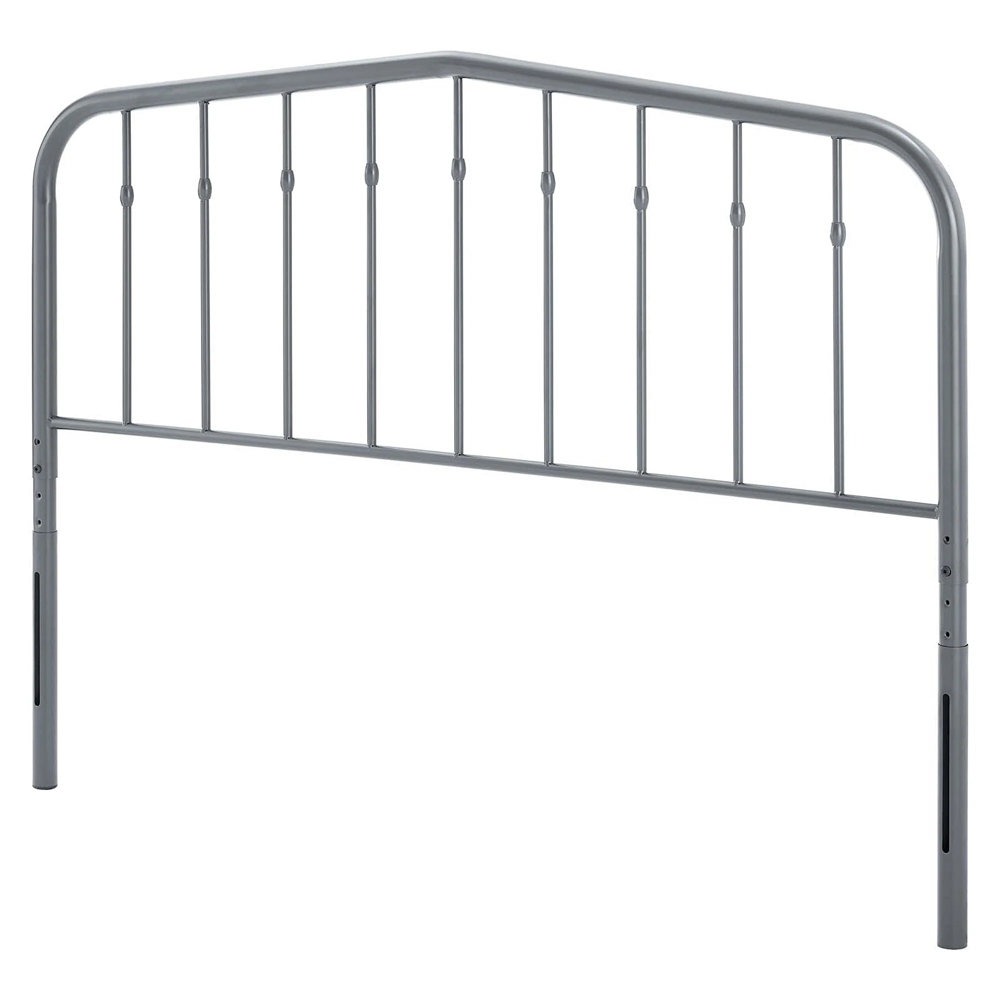Camberly Arched Queen Size Grey Metal Headboard