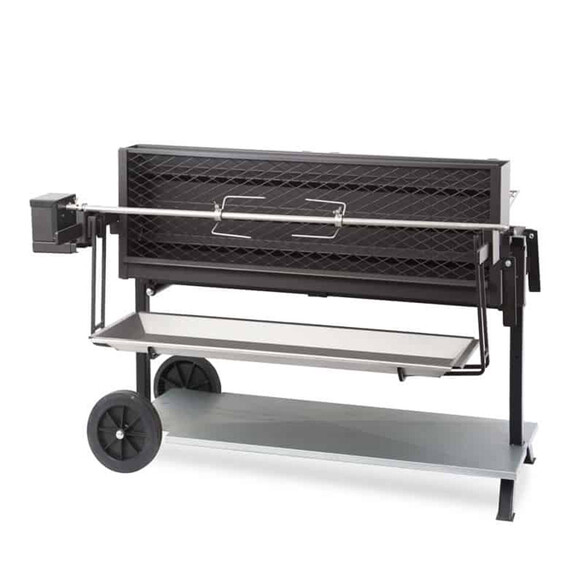 Barbecue charbon Méchoui sur chariot - Le Marquier