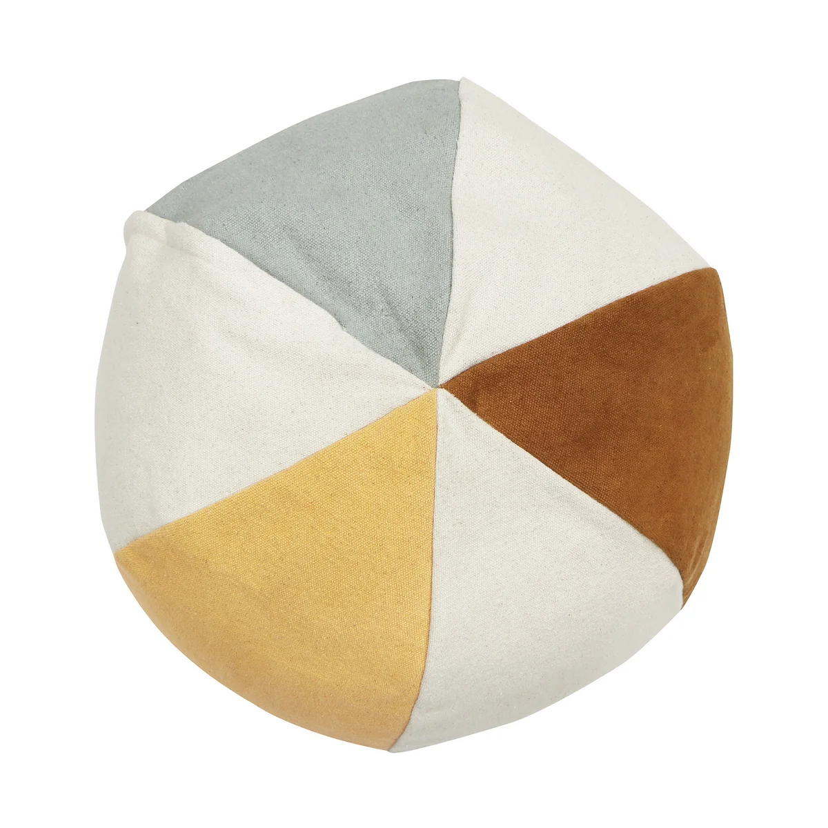 Lorena Canals - Pouf Ball, Ø 45 cm, natur / braun / gelb
