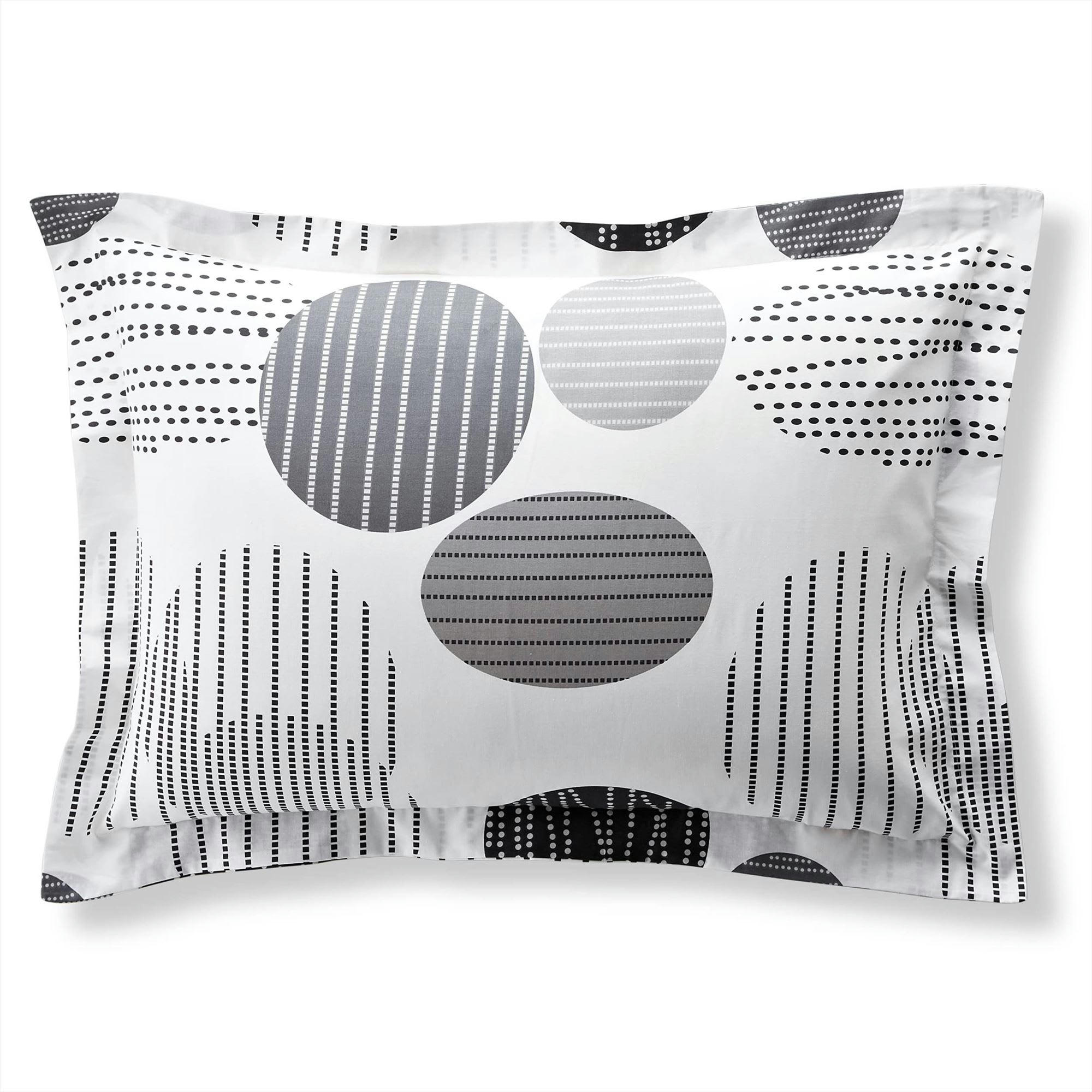 BAXLEY - Taie volant 63x63 gris en coton