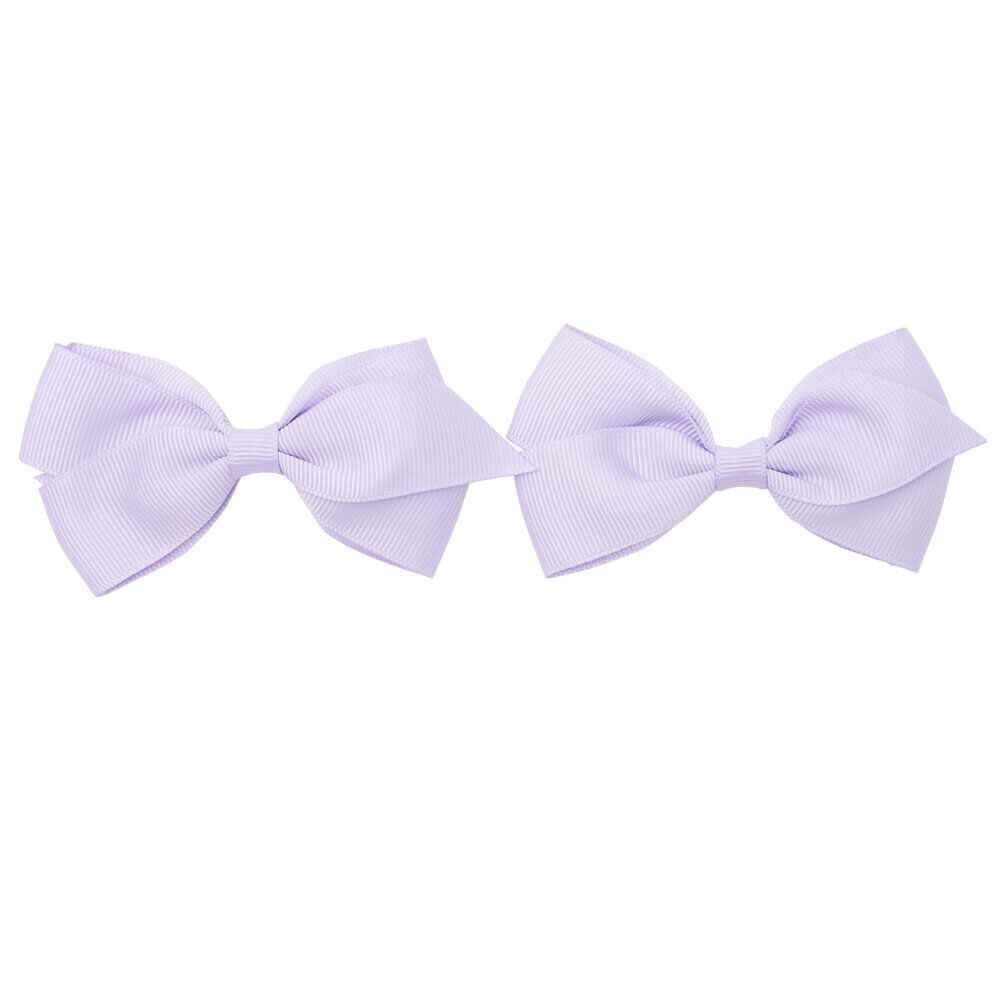 Barrette à cheveux x2 mini noeud tissu pastel 5,5x10cm (4 modèles)