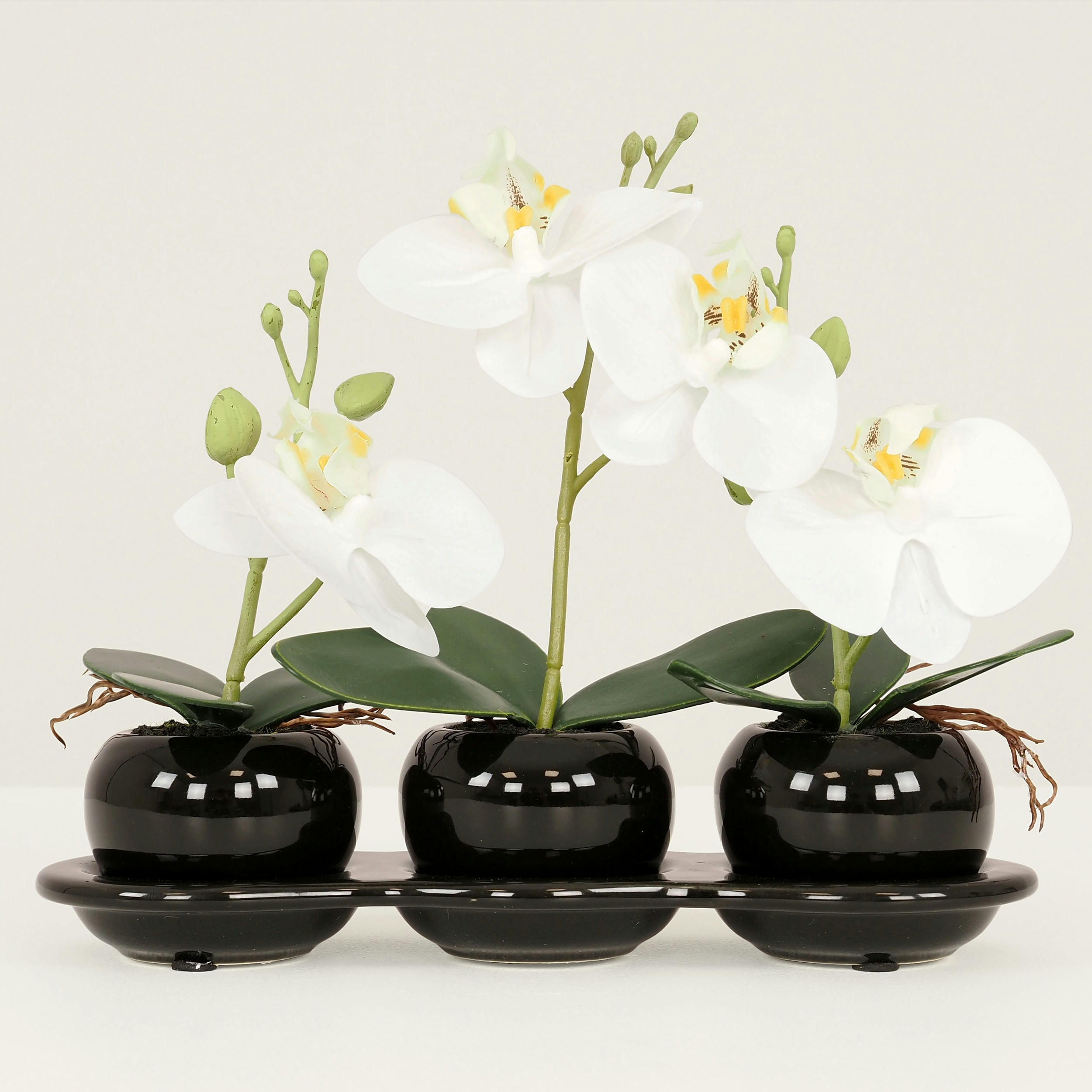 - Orchidées artificielles 20cm lot de 3