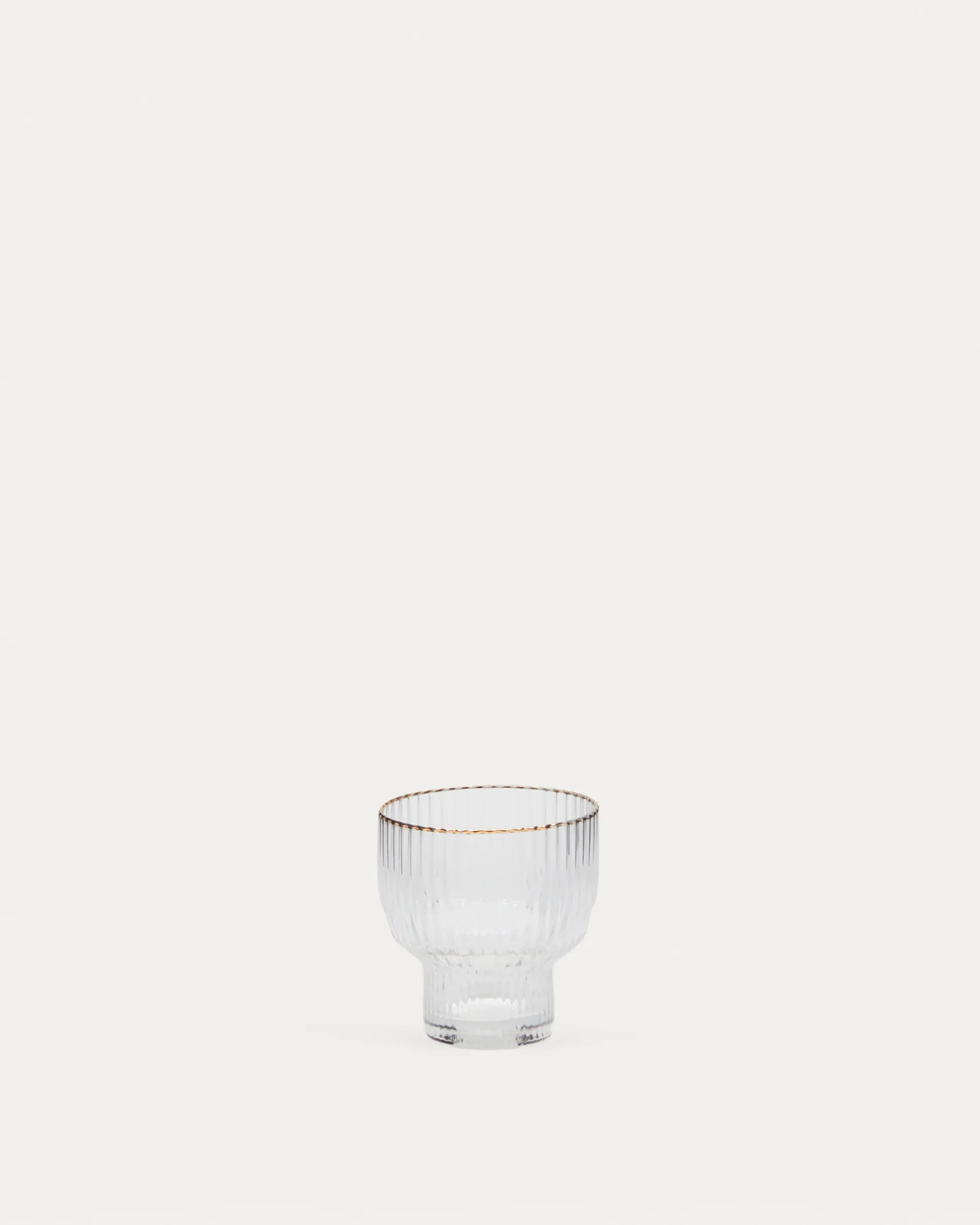 Ayan transparent glass cup, with a gold feature, 23 cl