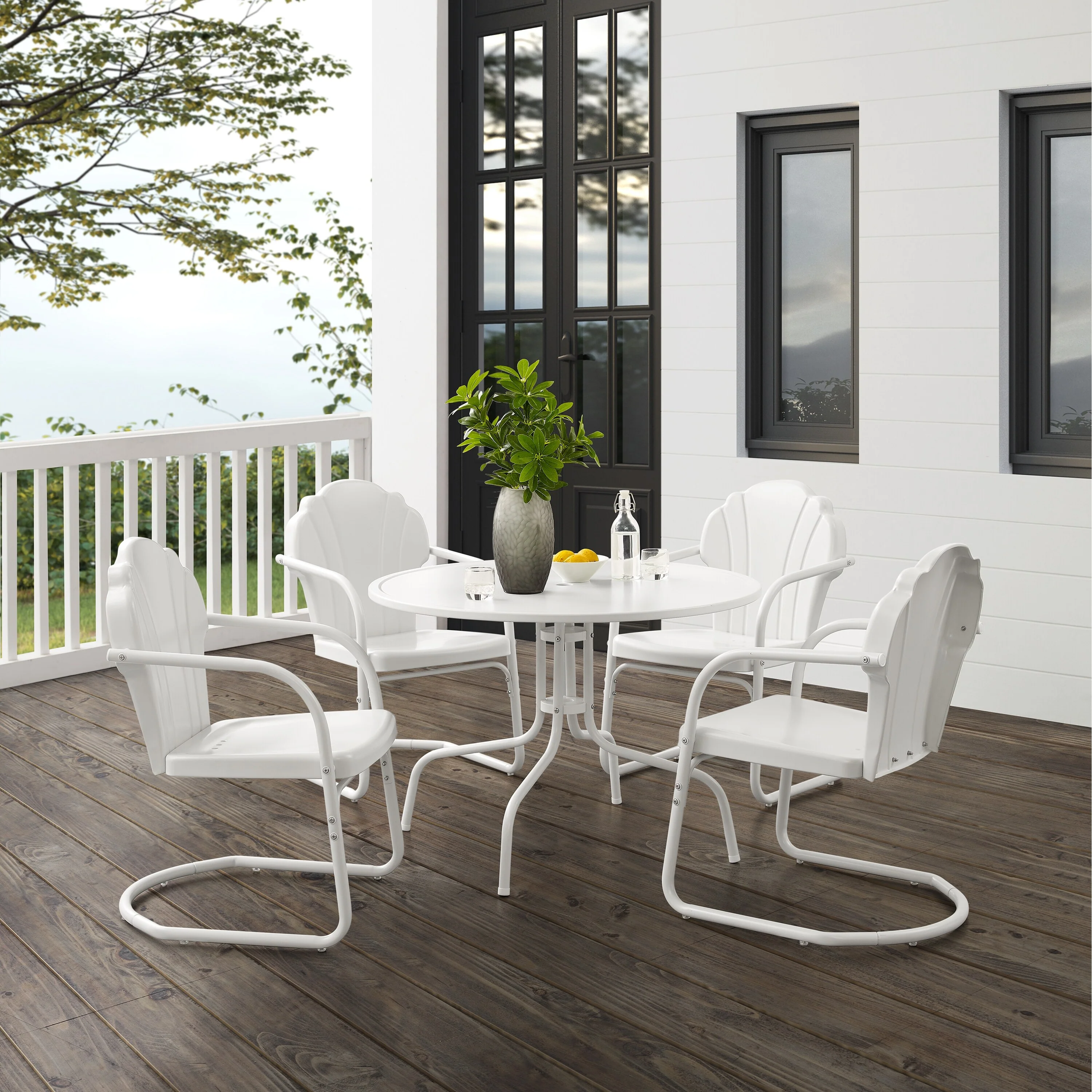 Crosley Tulip 5-piece Outdoor Dining Set - 98 W x 98 D x 32.88 H