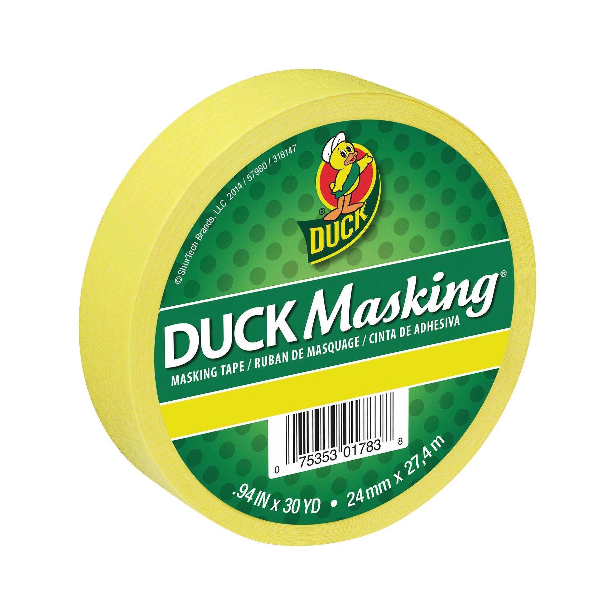 Duck Tape Yellow Masking Tape 24mm x 27.4m