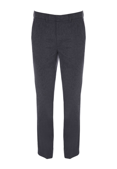 Mens Charcoal Check Slim Leg Trousers