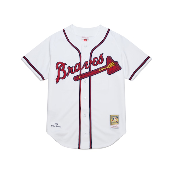 Deion Sanders Atlanta Braves  Cooperstown Collection 1992 Authentic Jersey - White