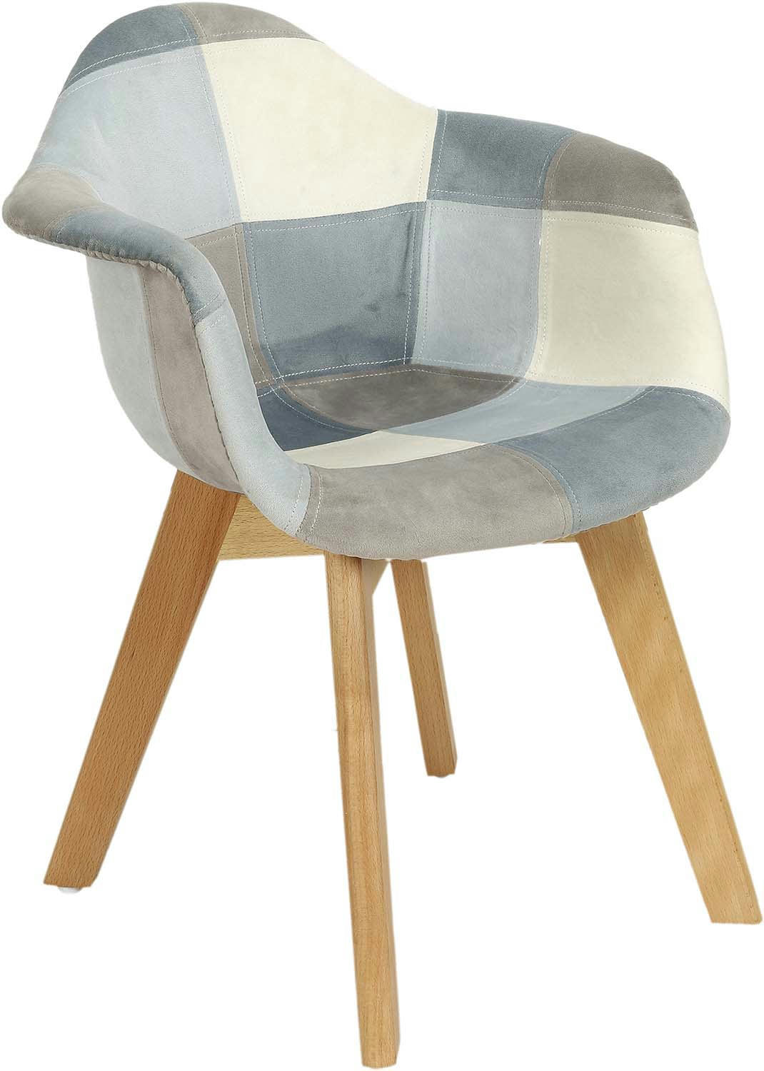 - Fauteuil patchwork pour enfants léonie bleu