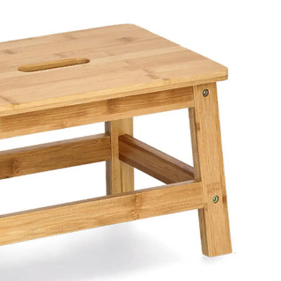 Zeller Voetenbankje/krukje - bamboe - 38 x 26 x 25 cm - opstapje